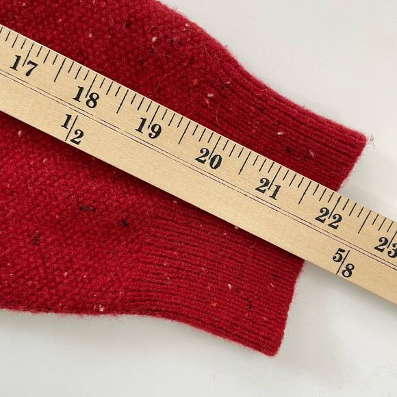 Jos A Bank Mens XL Quarter Zip Pullover Sweater Lambswool Blend Red Funnel Neck - Picture 9 of 9